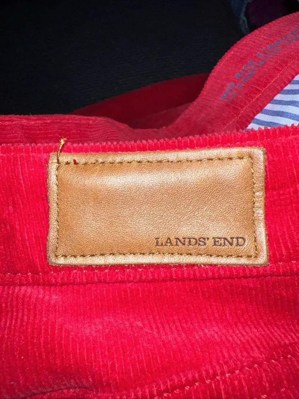 Lands End Red Corduroy Pants Girls Size 4